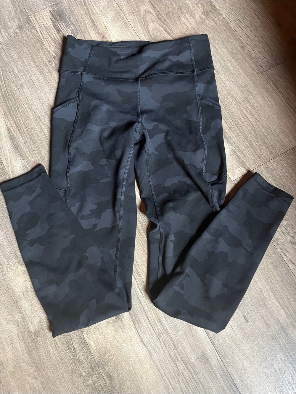lululemon athletica Black Camo High-Rise Leggings